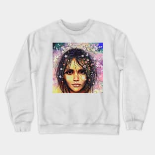 Halle Berry in spring time Crewneck Sweatshirt